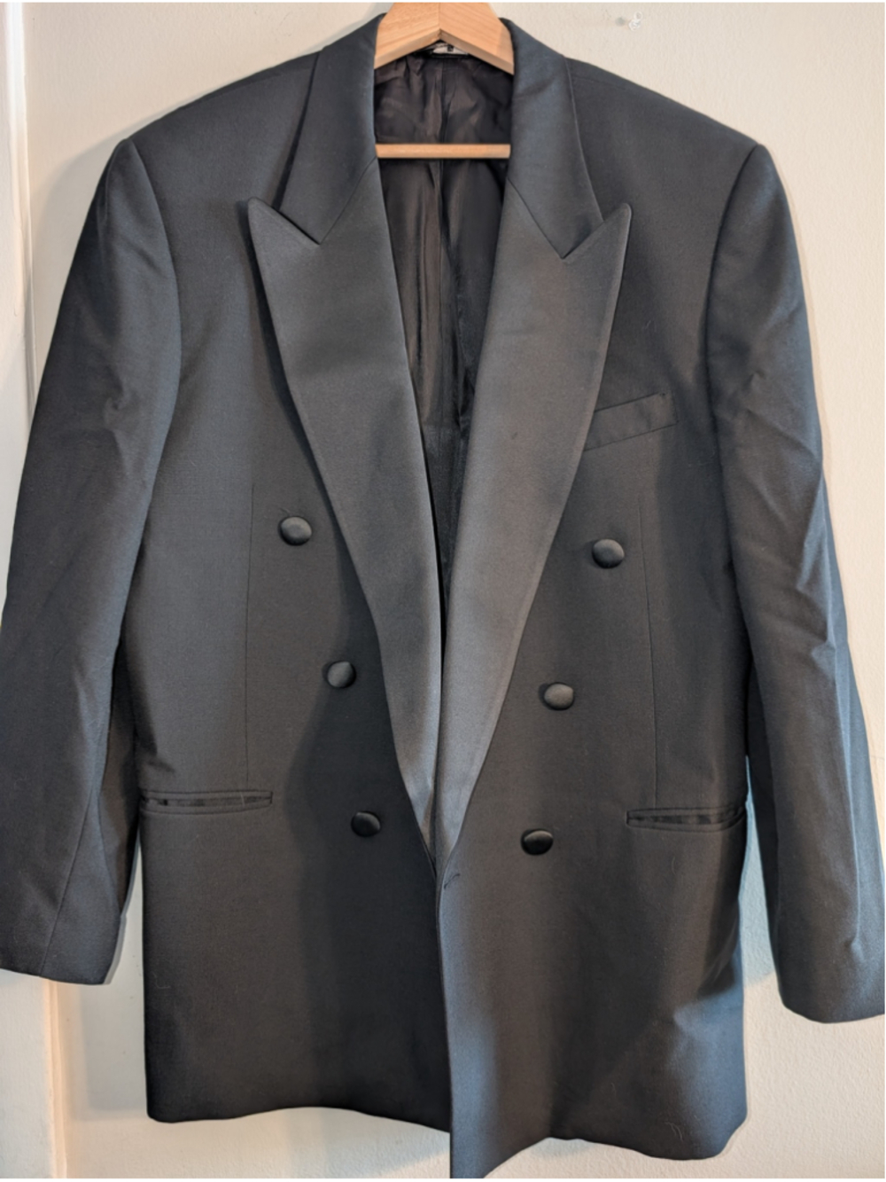 Perry Ellis Black Double-Breasted Tuxedo jacket, Mens